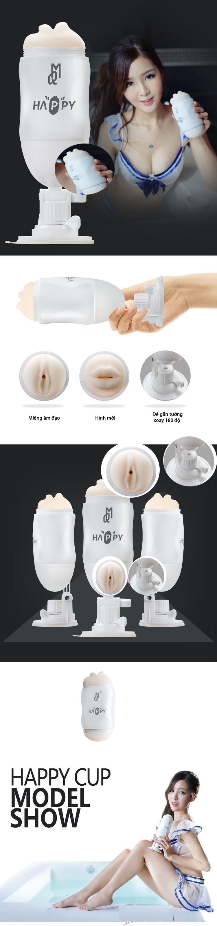 Happy Cốc Thủ Dâm Gắn Tường 2 Đầu Rung 180 Độ Chính Hãng Happy Cốc Thủ Dâm Gắn Tường 2 Đầu Rung 180 Độ Chính Hãng