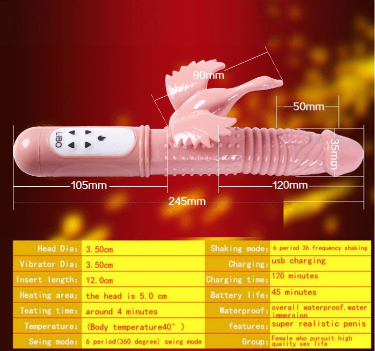Phân phối Dương vật đa năng rung xoay thụt có điều chỉnh nhiệt độ LIBO