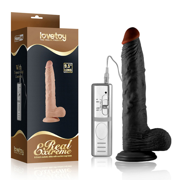 Lovetay Dương vật silicon thuôn dài 9,5 inch, cảm giác thật