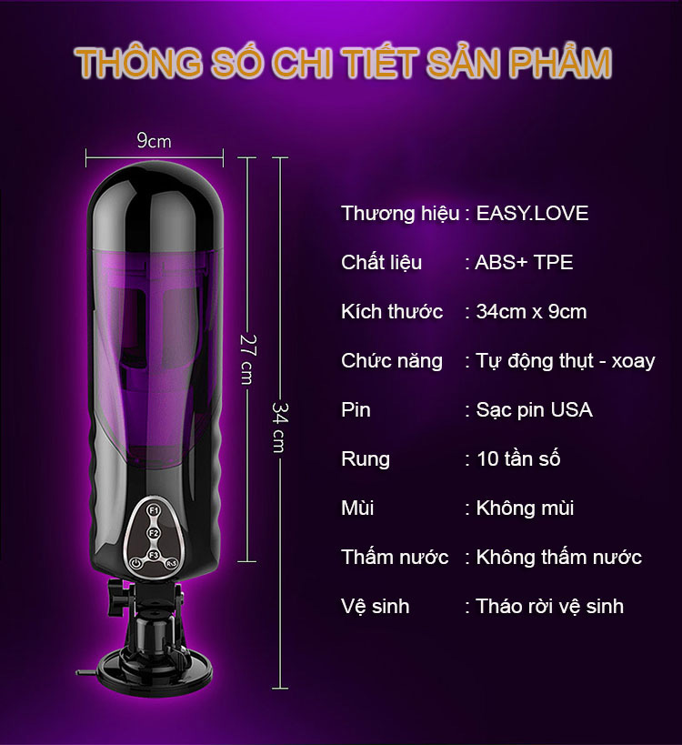 Máy thủ dâm tự động Telescopic Sweetheart cao cấp chính hãng Máy thủ dâm tự động Telescopic Sweetheart cao cấp chính hãng