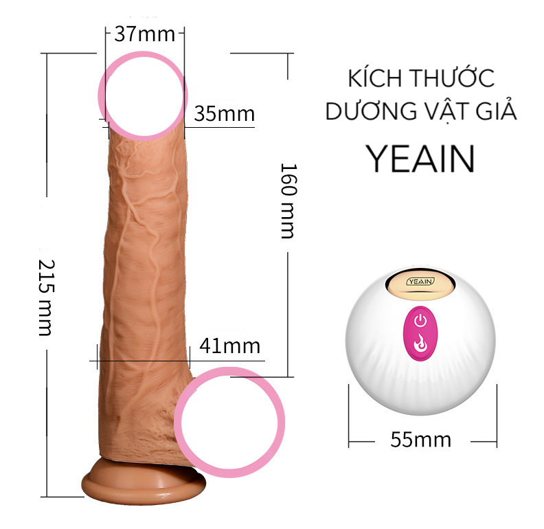 Đồ chơi rung thụt YEAIN G Point sưởi ấm kích thích cực đỉnh