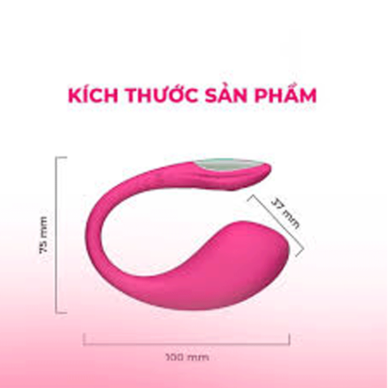 kích thước Trứng rung Lovense Lush 4 điều khiển app