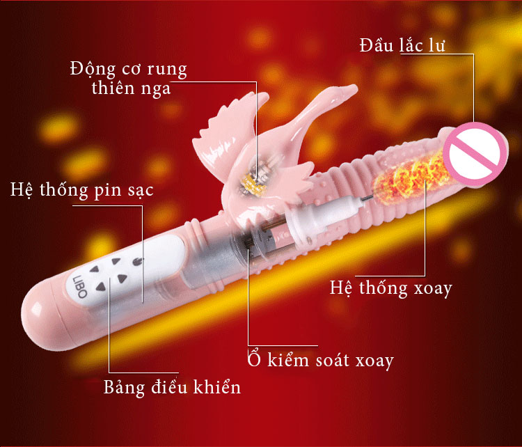  Bán Phân phối Dương vật đa năng rung xoay thụt có điều chỉnh nhiệt độ LIBO nhập khẩu