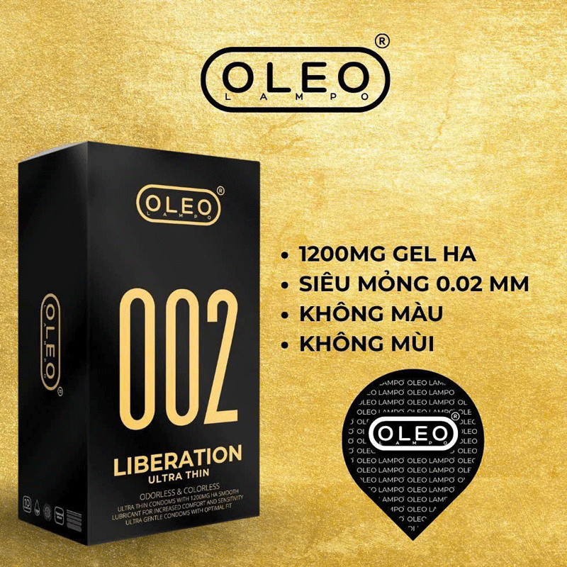 Bao cao su OLEO 002 LINERATION không màu không mùi 