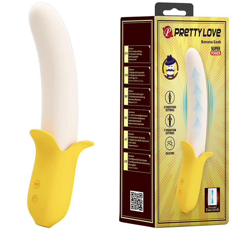 Dương vật quả chuối rung thụt đa năng 